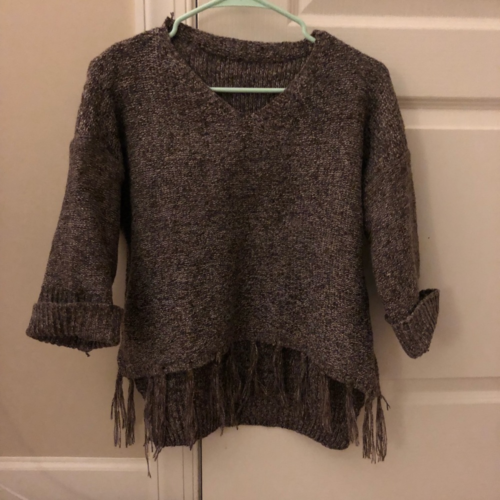 Super cute fringed sweater. NEVER WORN!
